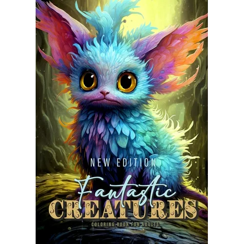 Fantastic Creatures Coloring Book for Adults New Edition: cute Creatures Coloring Book Grayscale cute Monsters Coloring Book for Adults Fantasy Beasts