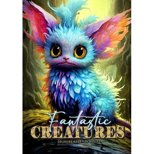 Fantastic Creatures Coloring Book for Adults: cute Creatures Coloring Book Grayscale cute Monsters Coloring Book for Adults Fantasy Beasts Coloring Bo