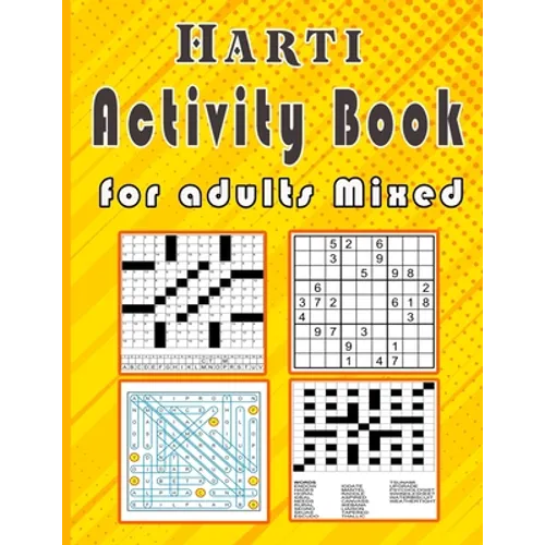Harti Activity book for adults Mixed: Puzzle book mixed ! Soduko, word search, CodeWord and word Fill In / 8,5"x11" 112 pages